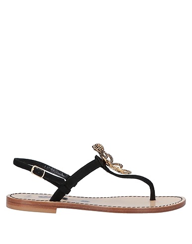 NINA SMITH Flip flops Black Leather