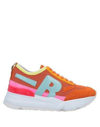 RUCOLINE Sneakers Orange Textile fibers, Leather