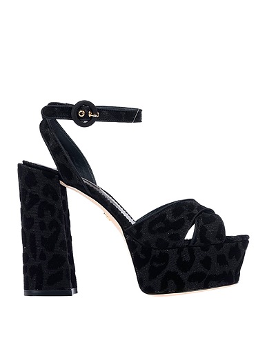 DOLCE&GABBANA Sandals Black Textile fibers