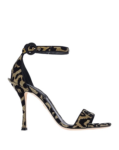 DOLCE&GABBANA サンダル ゴールド 紡績繊維