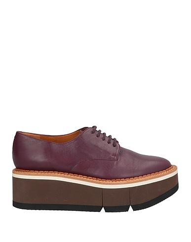 CLERGERIE Laced shoes Burgundy Soft Leather