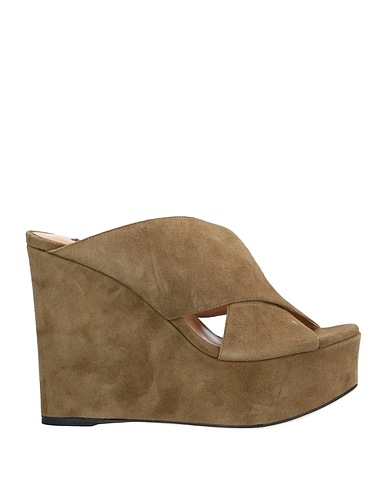 SERGIO ROSSI Sandals Military green 100% Goat skin