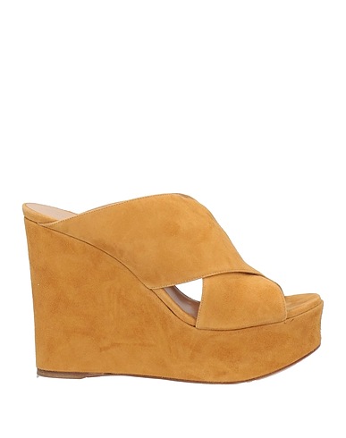 SERGIO ROSSI Sandals Camel 100% Goat skin