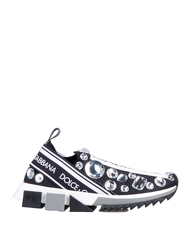 DOLCE&GABBANA Sneakers Negro 70% Poliéster, 20% Poliamida, 5% Elastán, 3% Viscosa, 2% Algodón