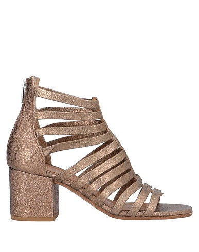 JANET & JANET Sandals Copper Soft Leather