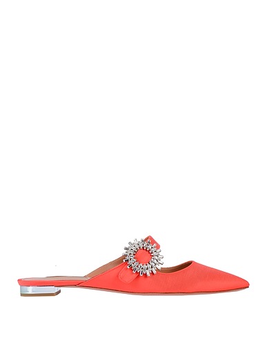 AQUAZZURA Mules and clogs Coral Textile fibres