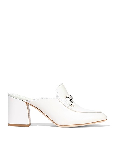TOD'S Mule e zoccoli Bianco Pelle