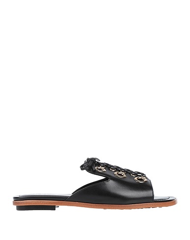 TOD'S Sandals Black Leather