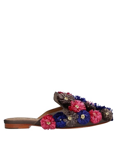 CORAL BLUE Mules and clogs Blue Textile fibers