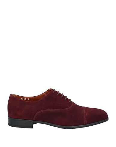 DOUCAL'S Laced shoes Burgundy Leather
