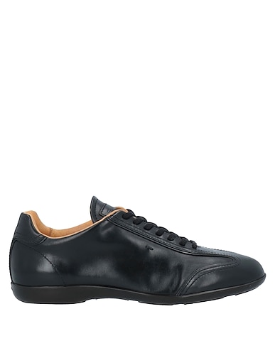 SANTONI Sneakers Black Soft Leather