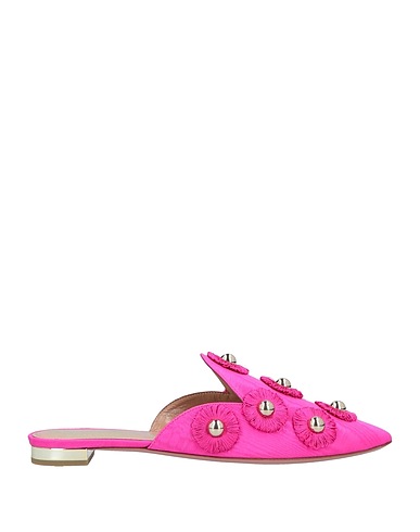 AQUAZZURA Mules and clogs Fuchsia Textile fibers
