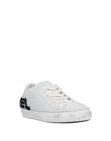 Shop Philippe Model Woman Sneakers White Size 7 Soft Leather, Textile Fibers