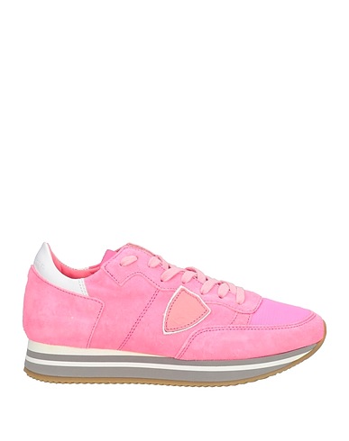 PHILIPPE MODEL Sneakers Fuchsia Leather, Textile fibres