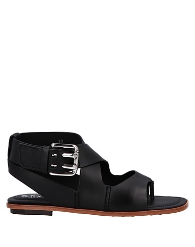 TOD'S Flip flops Black Leather