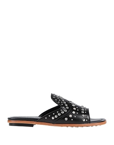 TOD'S Sandals Black Leather