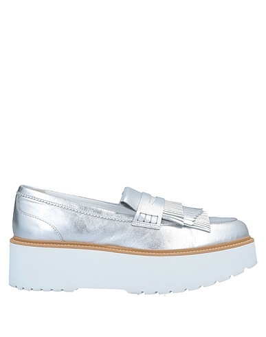 HOGAN | Silver Women‘s Loafers | YOOX