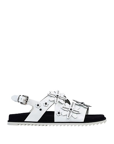 TOD'S サンダル ホワイト 革（なめし加工）
