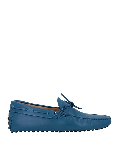 TOD'S Loafers Blue Soft Leather