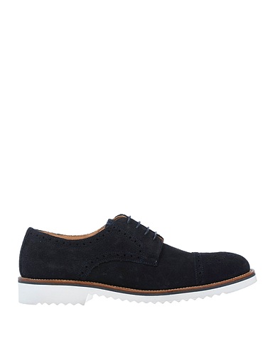 SERGIO ROSSI Laced shoes Midnight blue Soft Leather