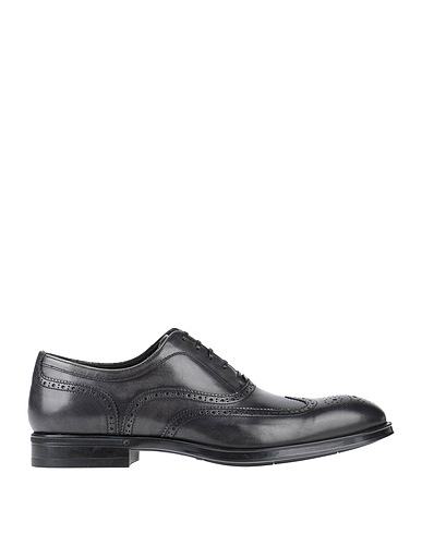 SERGIO ROSSI Laced shoes Charcoal Calfskin