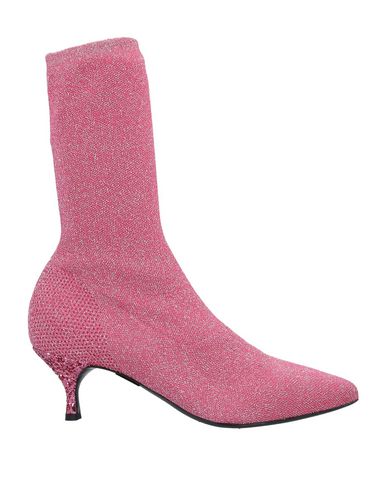 Shop Strategia Woman Ankle Boots Pink Size 6 Textile Fibers, Soft Leather