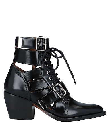 CHLOÉ Ankle boot Black Soft Leather, Shearling