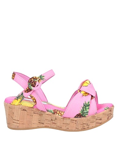 DOLCE&GABBANA Sandals Pink Textile fibers
