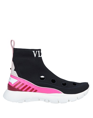 VALENTINO GARAVANI Sneakers Black Textile fibres, Leather
