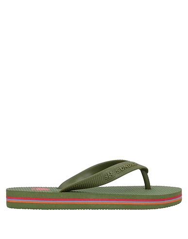SUNDEK Beach sandals  Military green Textile fibers, Rubber