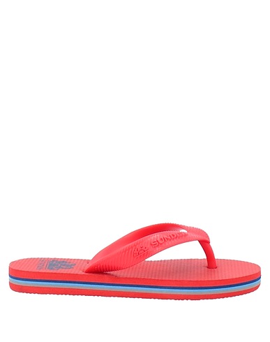 SUNDEK Beach sandals  Red Textile fibres, Rubber