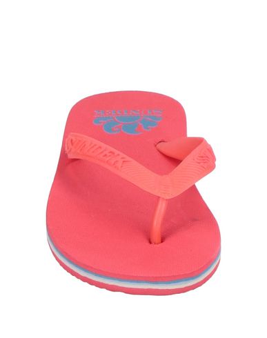 Sundek Toe Strap Sandals In Red