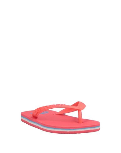 Shop Sundek Toddler Boy Thong Sandal Coral Size 10c Textile Fibers, Rubber In Red