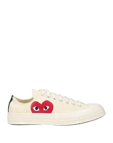 CONVERSE x COMME des GARÇONS PLAY Sneakers BIANCO Textile fibers