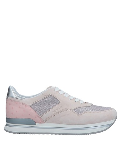 HOGAN Sneakers Light pink Leather, Textile fibers