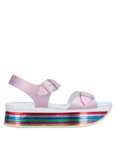 HOGAN Sandals Pink Leather