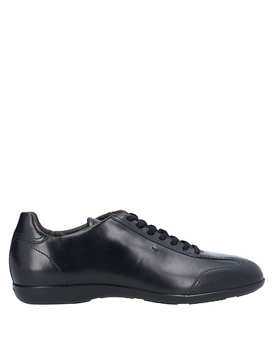 SANTONI Sneakers Black Soft Leather