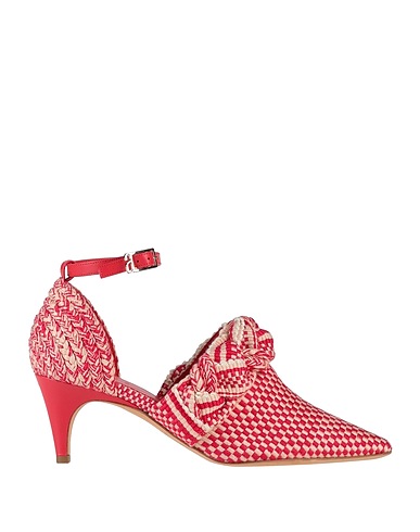 ANTOLINA Paris Décolleté Rosso Fibre tessili, Pelle