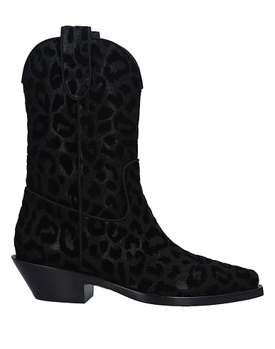 DOLCE&GABBANA Stivaletti Nero Fibre tessili