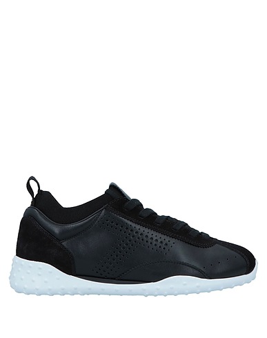 TOD'S Sneakers Negro Cuero, Fibras textiles