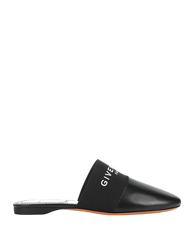GIVENCHY Mules and clogs Black Lambskin, Stretch fibres