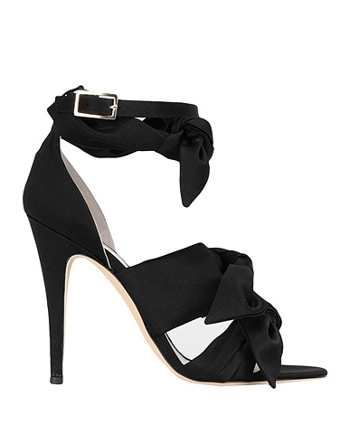 GIA COUTURE Sandals KATIA Black 52% Textile fibers, 48% Silk
