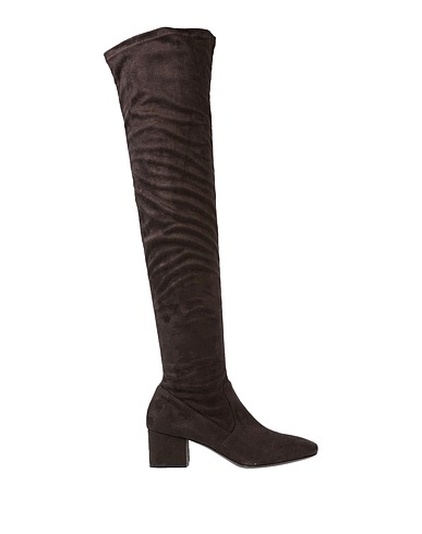 PINKO Boots Dark brown Textile fibers