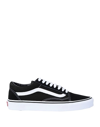 VANS Sneakers OLD SKOOL Black Leather, Textile fibres