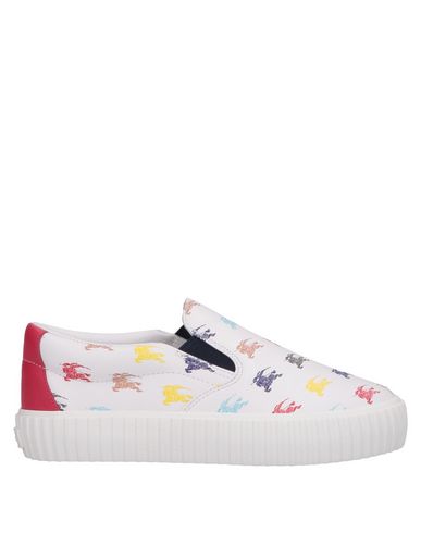 Burberry Ekd Leather Slip-on Sneakers In White