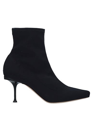 SERGIO ROSSI Ankle boot Black Textile fibres