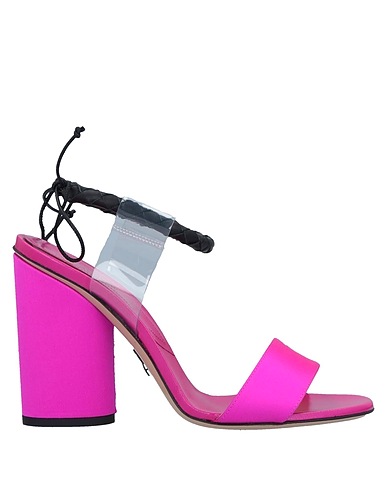 PAUL ANDREW Sandals Fuchsia Textile fibers, Leather, Plastic