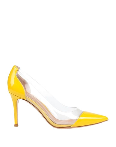 GIANVITO ROSSI Pump Yellow Leather, Plastic