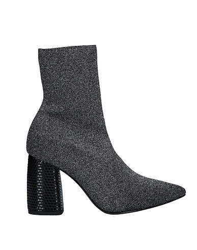 POLLINI Ankle boot Silver Stretch fibres