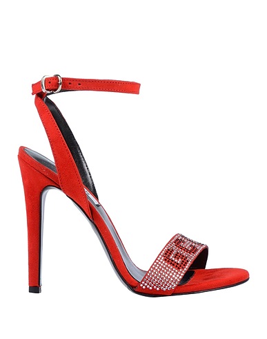 GCDS Sandals Red Textile fibers